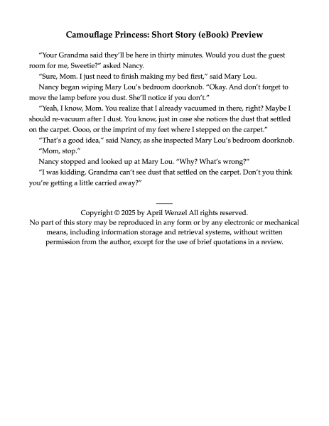 Camouflage Princess: Short Story (eBook)